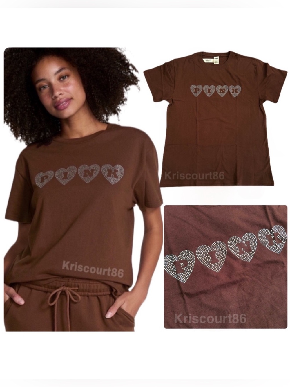 VSPINK Bling Relaxed Tee NEW WITH TAGS